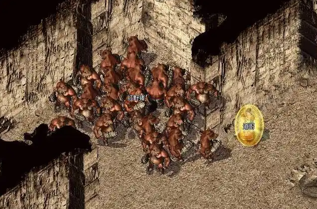 猪洞二层刷黑野猪合作雷电术和魔法盾可越级打怪